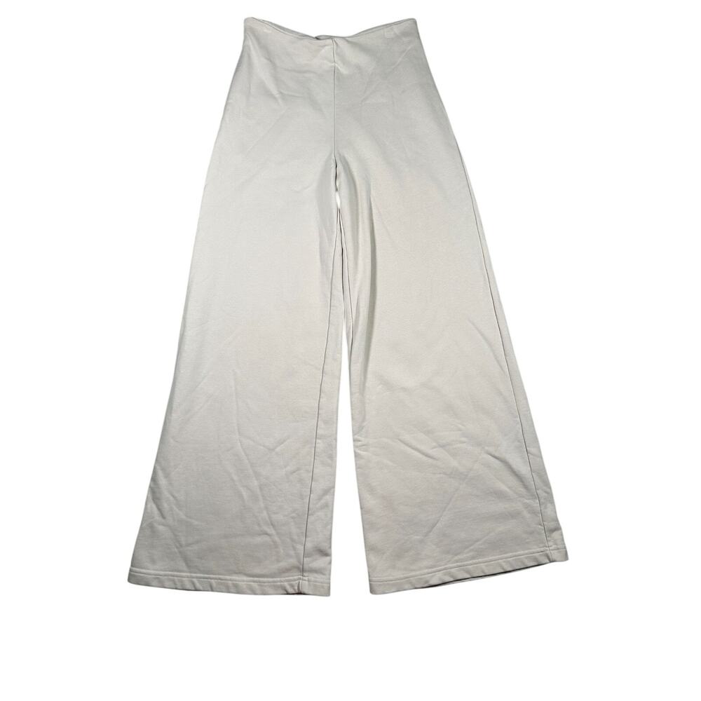 NAP Loungewear Pants Size Small Cotton Blend Wide Leg Lounge Ivory High Rise